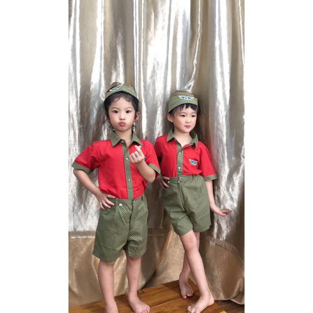 Bộ quần áo tiếp viên hàng không cho bé từ 1 đến 10 tuổi