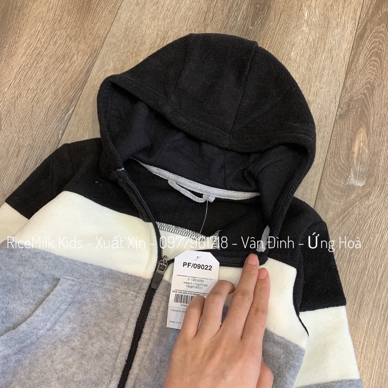 Áo khoác nỉ hoodie Next xuất dư xịn cho bé trai bé gái