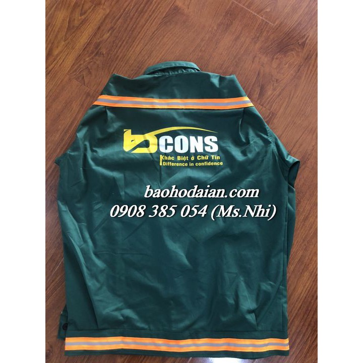 Áo lẻ đồng phục công ty Bcons, chất liệu vải kaki 65/35- Hình thật