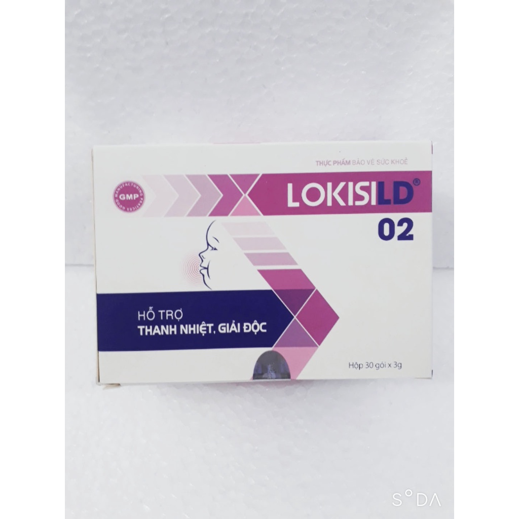 Thanh nhiệt giải độc gói LOKISILD, giúp giảm nóng trong, giảm loét miệng lưỡi, giảm mẩn ngứa, nổi mề đay, rôm sảy