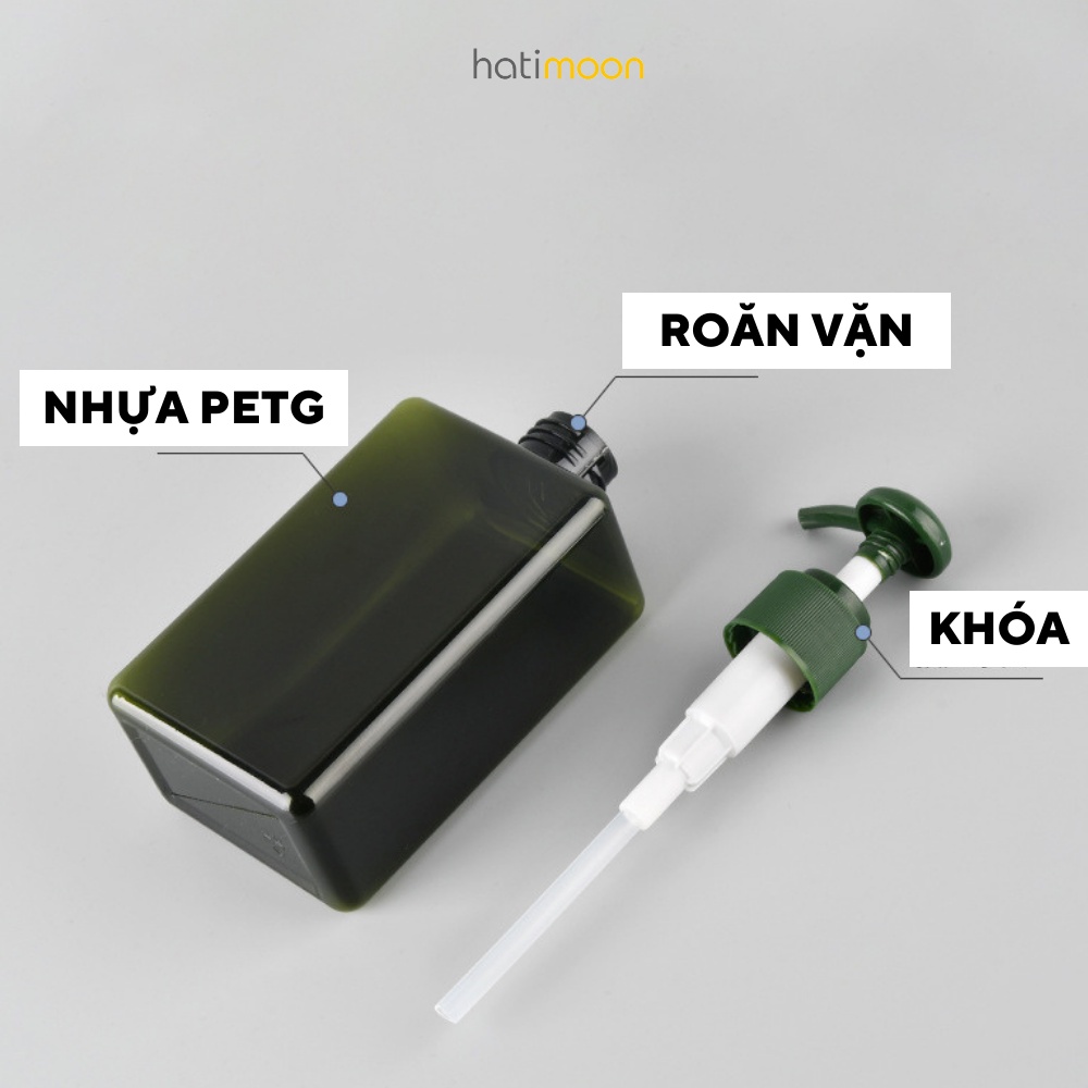 Bình chiết mỹ phẩm, chai chiết dầu gội du lịch dạng vòi ấn Hatimoon H0021