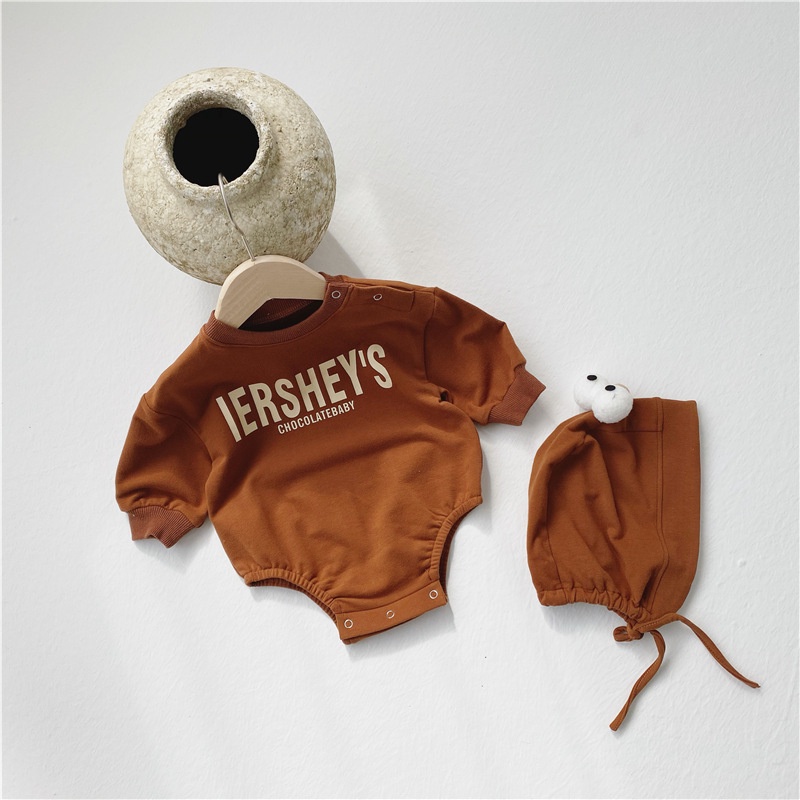 Áo Liền Quần Có Trùm Đầu Chất Liệu Cotton Cho Bé Trai &amp; Gái Sơ Sinh Từ 0-24 Tháng