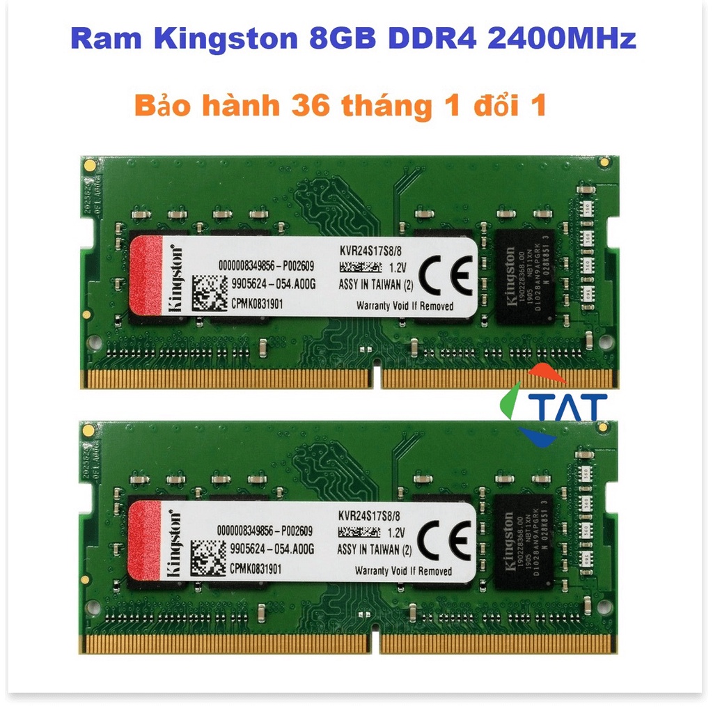 🆕 Ram Laptop Kingston 8GB DDR4 2400MHz Chính Hãng (Mới bảo hành 36 tháng 1 đổi 1)