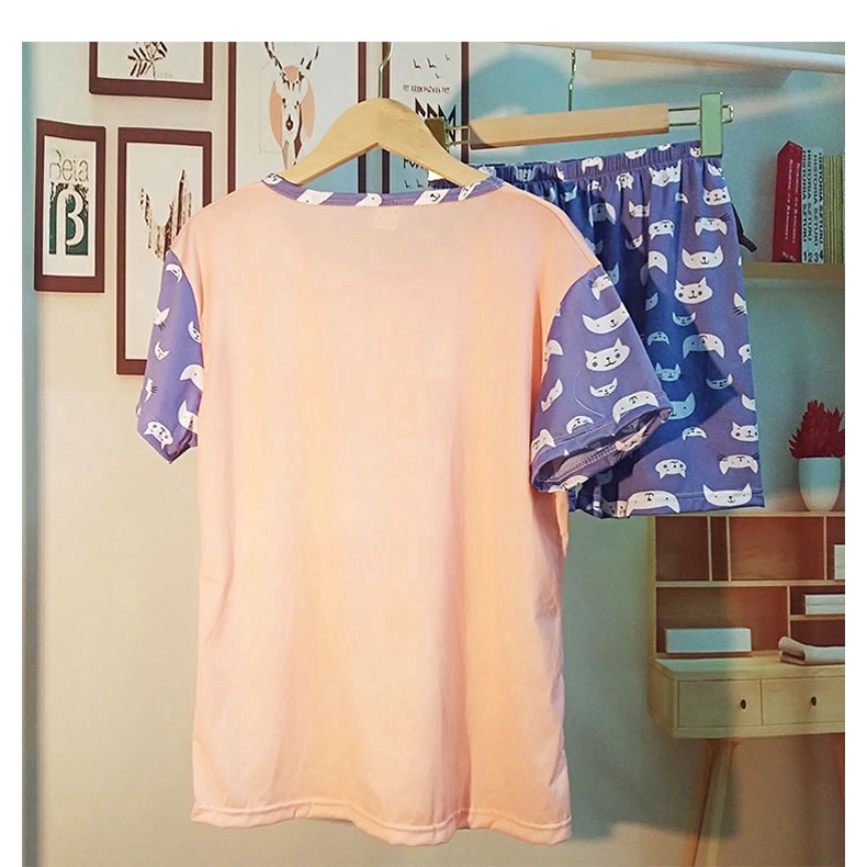 xiaohan korea summer short sleeve sleepwear women pajama sets motif cute print female nightwear | BigBuy360 - bigbuy360.vn