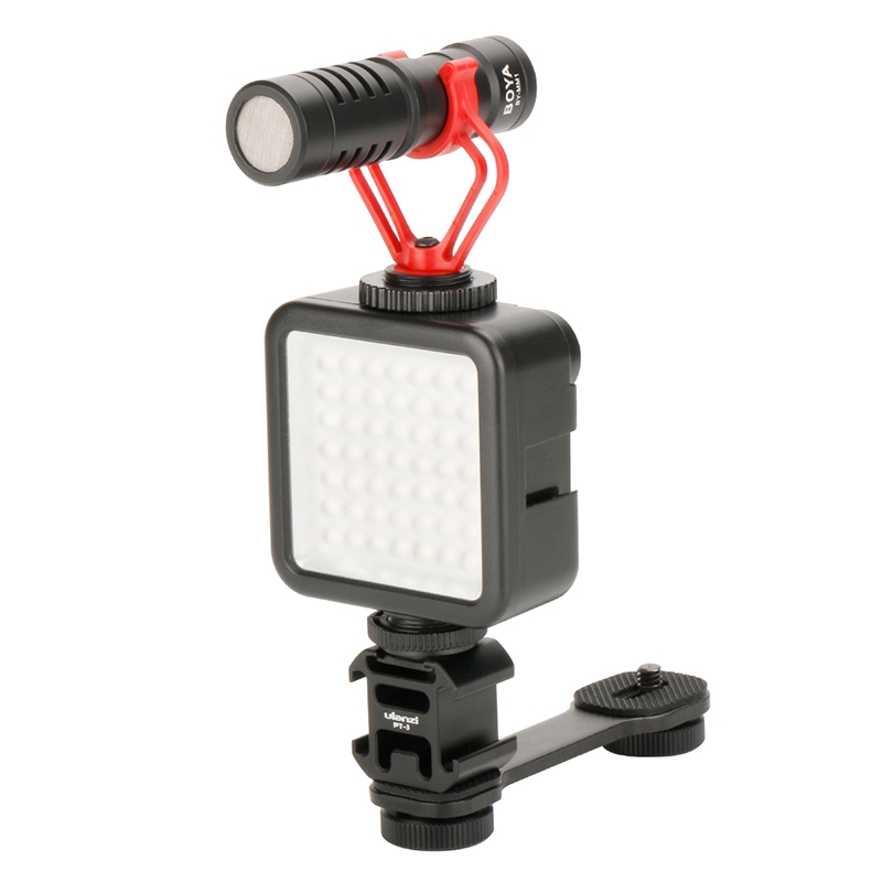 Ulanzi on-camera LED Video Light w cài đặt Boya BY-MM1 Microphone cho Zhiyun Mịn 4 / DJI Osmo 2 / Feiyu Vimble 2