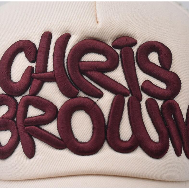 Mũ Lưỡi Trai Thể Thao Phối Lưới Thêu Họa Tiết Màu Nâu Thời Trang Cho Nam Và Nữ