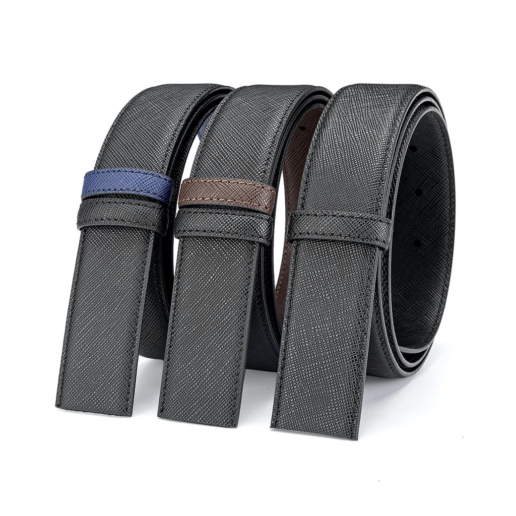 Thắt Lưng Nam Da Thật Saffiano Cao Cấp Dùng Được 2 Mặt Mandino Nhiều Màu