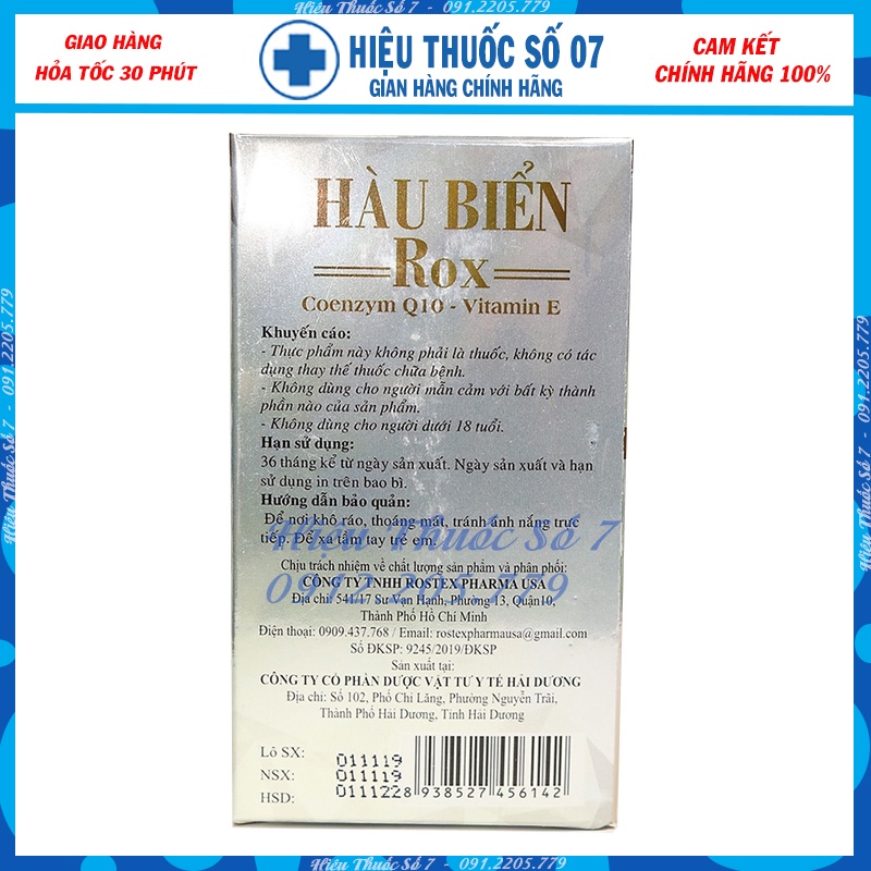 Tinh Chất Hàu Biển Rox tăng cường sinh lý nam, giảm xuất tinh sớm, Cải Thiện Yếu Sinh Lý