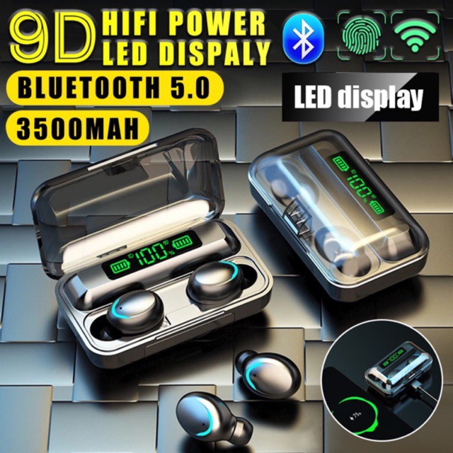 Tai Nghe Sam Sung Bluetooth Amoi F9 Pro Max -Tiếng anh- BLT 5.0 - Freeship, Chống nước, chống ồn, có DAC Siêu BASS