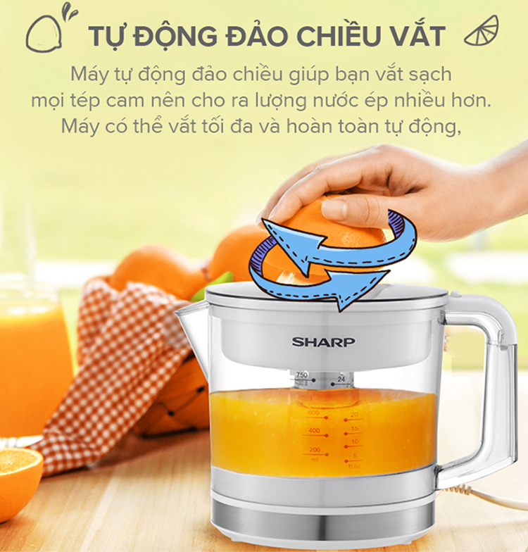 Máy Vắt Cam Sharp EJ-J407-BK - Hàng chính hãng