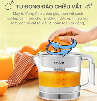 [HỎA TỐC] Máy vắt cam Sharp EJ-J407-BK - Công suất 40W - Hàng chính hãng