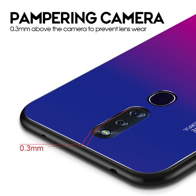 Ốp Lưng Oppo F11 FREESHIP Từ 50k mặt lưng kính đa sắc thời trang cao cấp