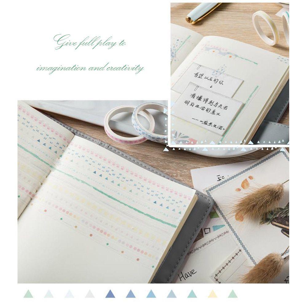 LAKAMIER Set 10 Cuộn Băng Keo Dán Trang Trí Sổ Tay