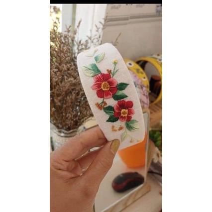 Cài tóc thêu tay bản lớn 4.7cm