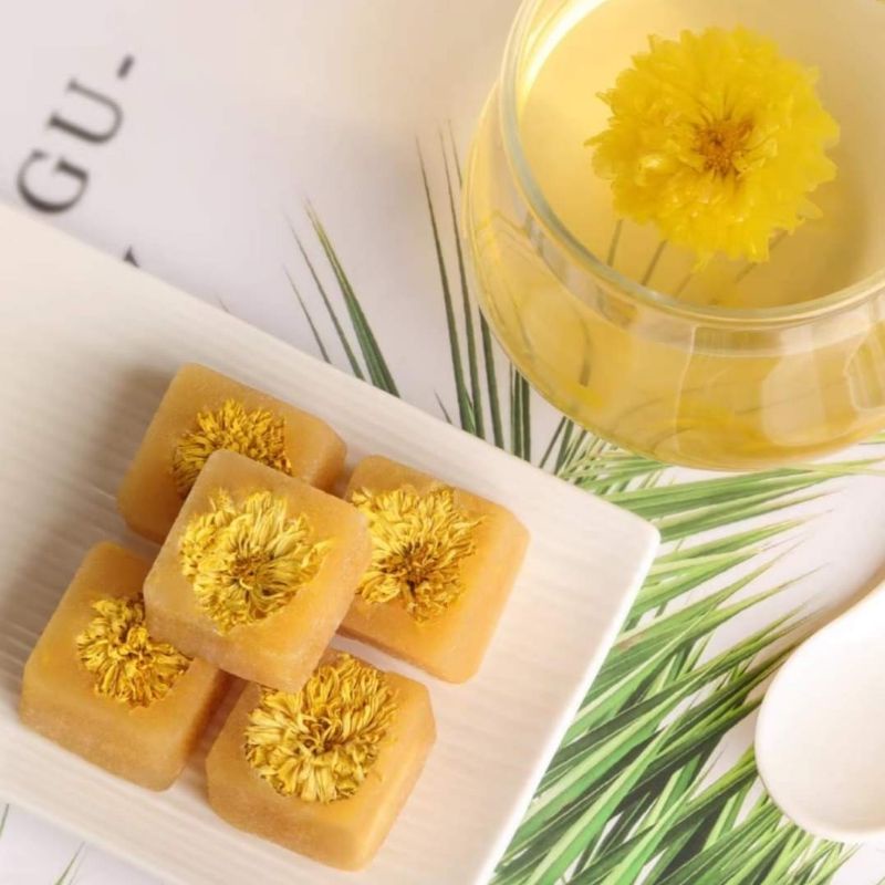 Viên Trà Hoa Cúc Đường Phèn Mật Ong | 100% Organic | Thanh Nhiệt - Giảm Ho - Đẹp Da - Ngủ Ngon