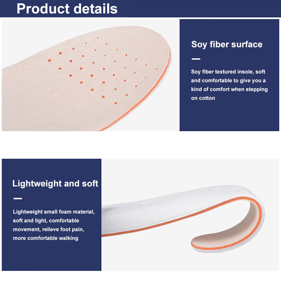 1 Cặp Miếng Lót Giày Thể Thao Unisex Tăng Chiều Cao 1.5-3.5cm