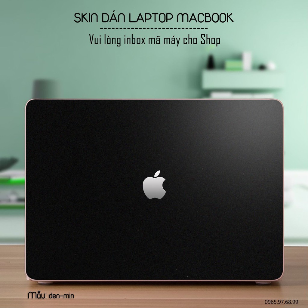 Skin dán Macbook in hình Aluminum Chrome đen mịn (inbox mã máy cho Shop)