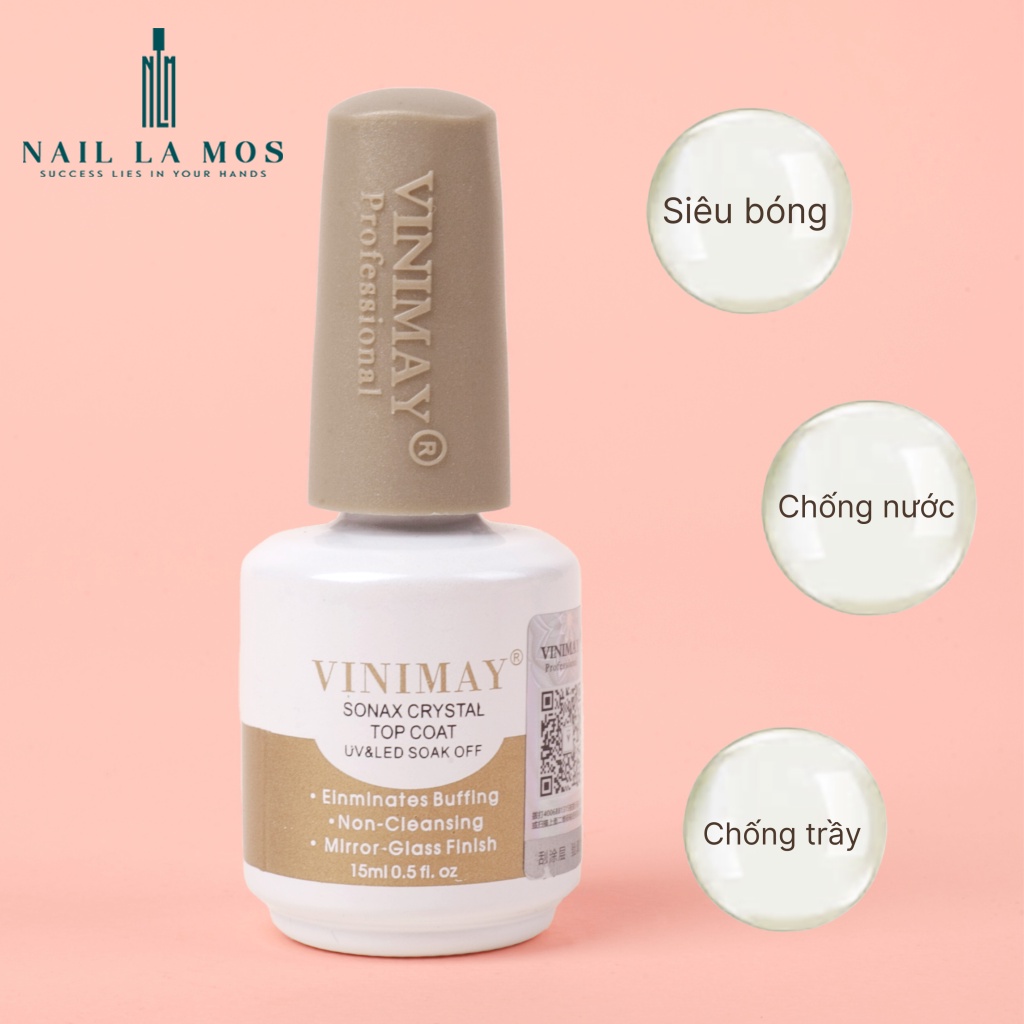 Top bóng kim cương Vinimay chính hãng - Top coat mới chống nước bền hơn 35 ngày