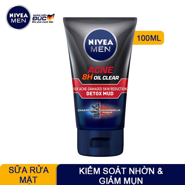 Sữa rửa mặt Nivea dành cho nam Men Acne-Damaged Skin Reduction (100g)