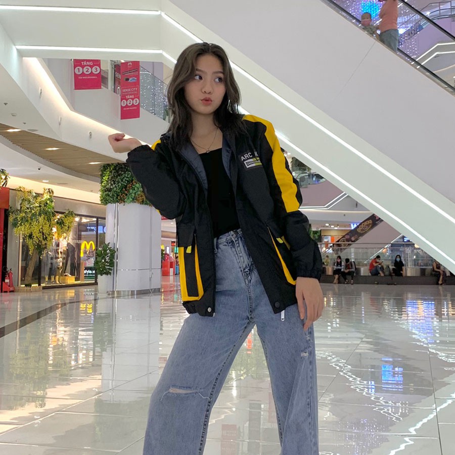Áo khoác dù đen [FREESHIP] SS762 shop Sunsun chuyên áo khoác unisex