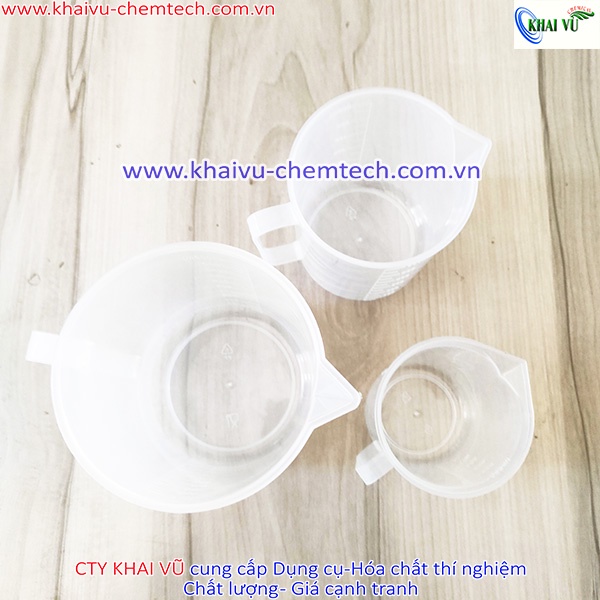 Ca ly đong nhựa CHIA VẠCH NỔI GÂN TRẮNG 100ml 300ml 600ml 1000ml đo thể tích