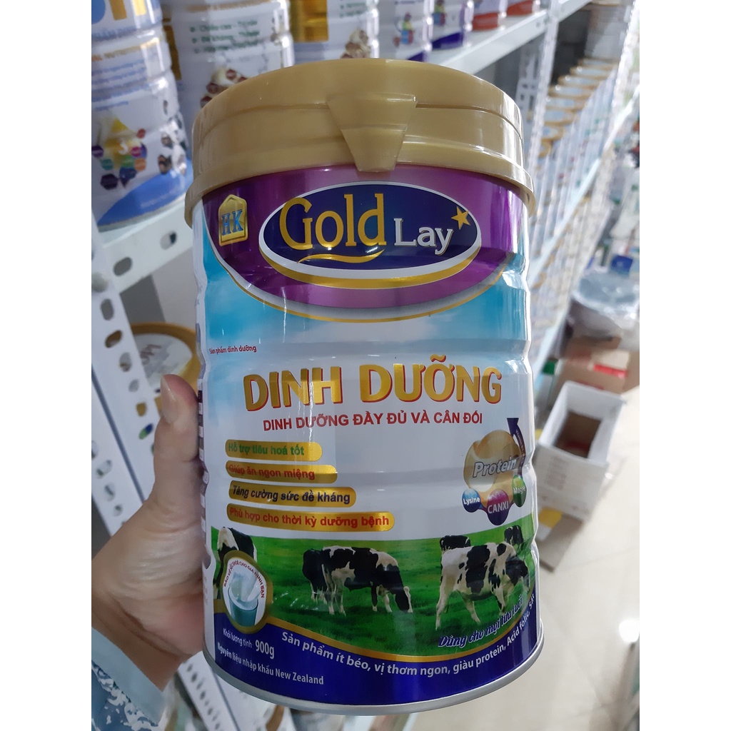 Sữa Goldlay dinh dưỡng đầy đủ và cân đối lon 900g – Tiêu hóa tốt, ăn ngon miệng, tăng cường đề kháng