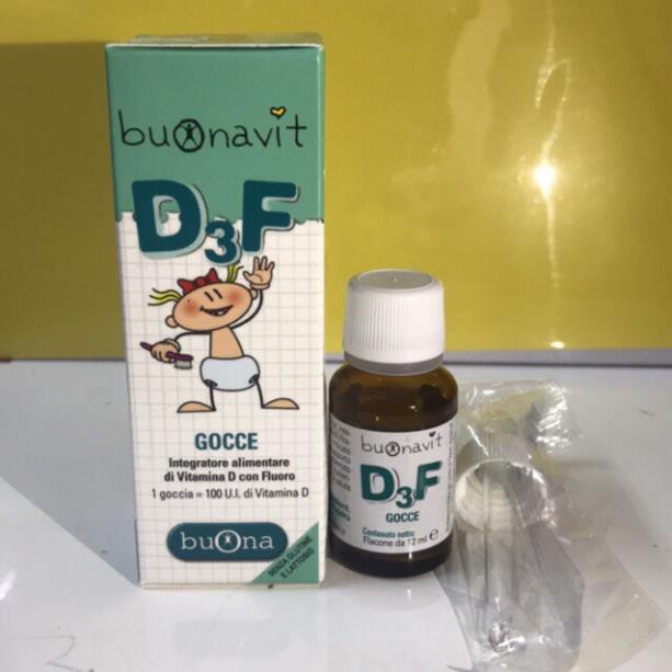 [CHÍNH HÃNG] Vitamin D và Flor Buonavit D3F, lọ 12ml