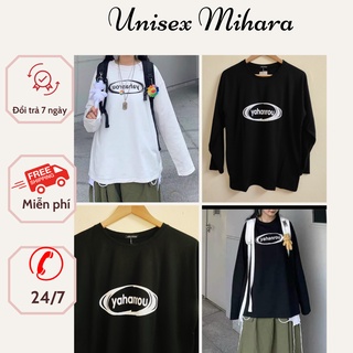 Áo dài tay nữ, thun, form rộng, SP00002,thun cotton kiểu dáng Unisex dài tay, Áo tay dài nữ phong cách Hàn Quốc - Mihara