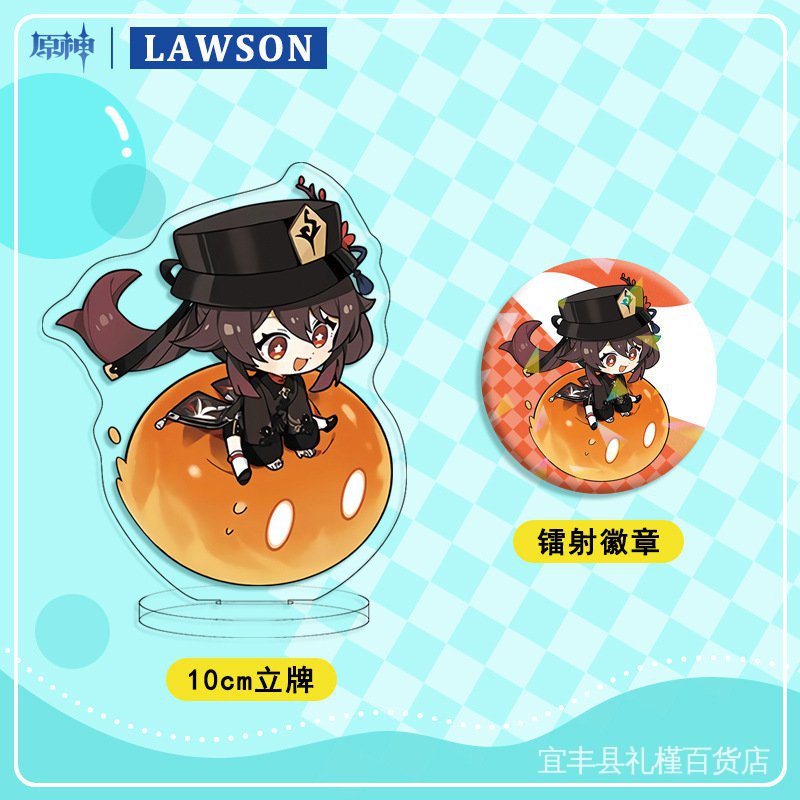 Genshin impact LAWSON cùng Acroylic Món quà trao đổi huân chương an toàn cầu Mộc 99DT