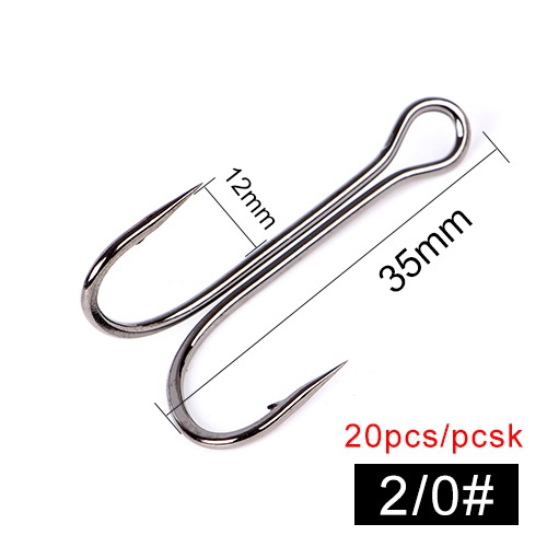 Set 20 Lưỡi Câu Cá Bằng Thép Carbon Cao Cấp