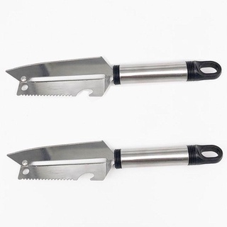 Dao nạo gọt hoa quả bằng inox đa năng: gọt, bổ hoa quả, mở bia, Dao bào inox 2 lưỡi đa năng cắt, bào, khui đồ hộp...