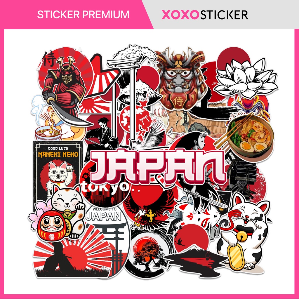 Sticker Japan Chống Nước - Sticker Dán Laptop, Điện Thoại, Đàn Guitar, Mũ Bảo Hiểm, Vali