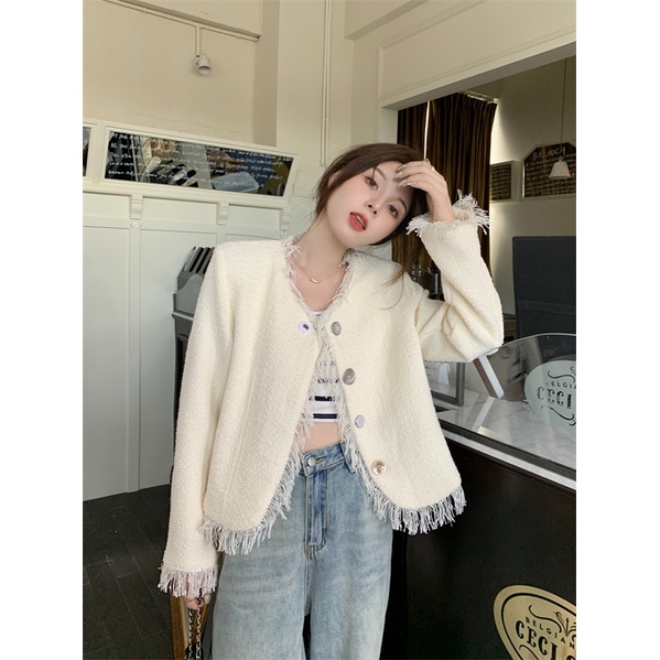 Áo Khoác Ngắn Tay Dài Thiết Kế Mới Thời Trang Theo Phong Cách Hàn Quốc Cho Nữ