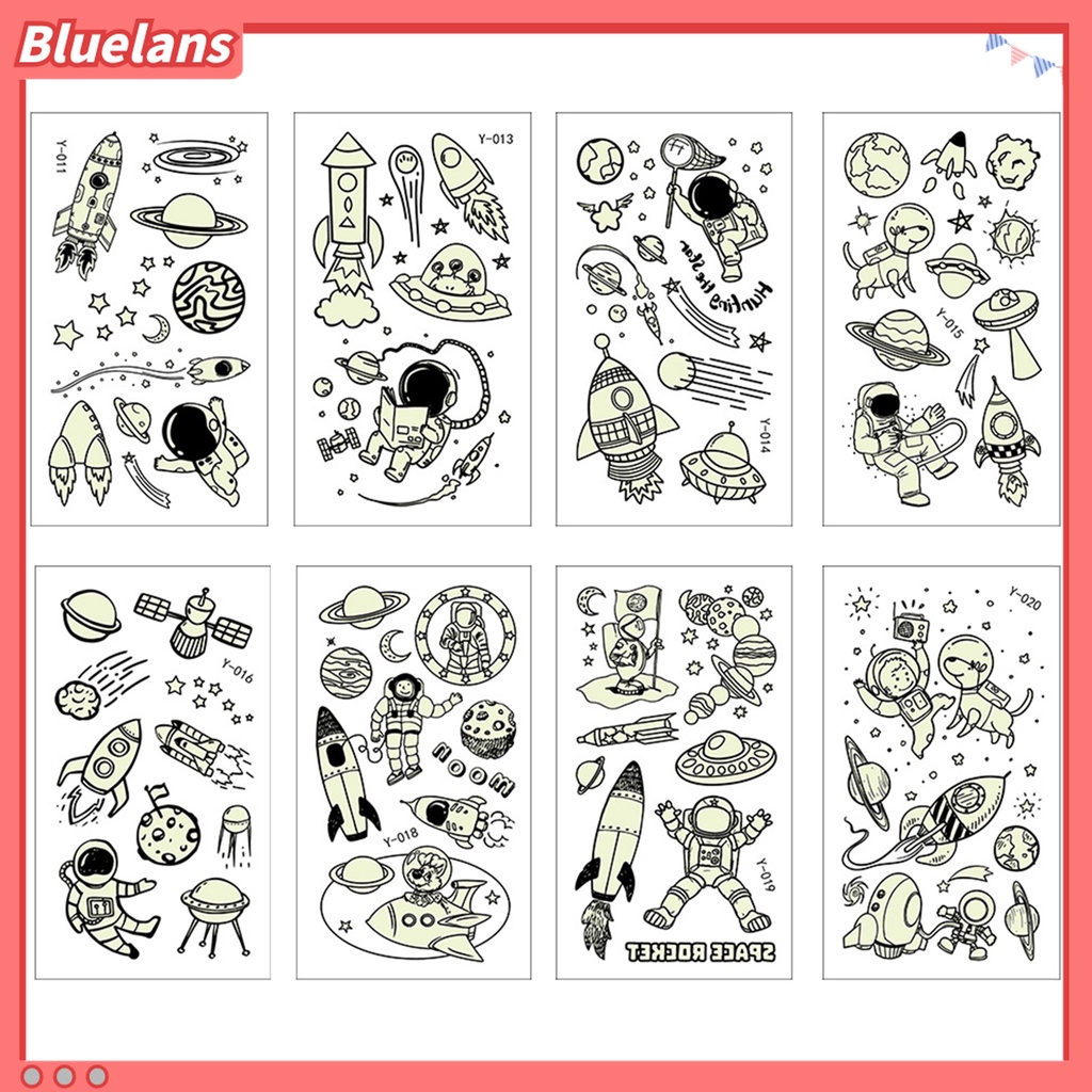 Hình Xăm Tạm Thời Bằng Giấy Họa Tiết Vũ Trụ Dễ Thương Thân Thiện Với Môi Trường