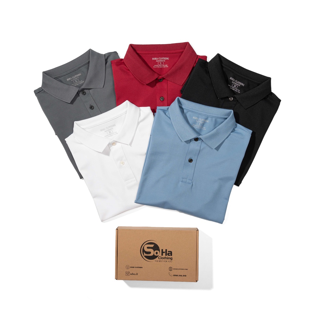 Áo Thun Polo Nam Basic cổ bẻ vải Cá Sấu cao cấp chuẩn form, Áo Trơn Basic  –SoHa Clothing