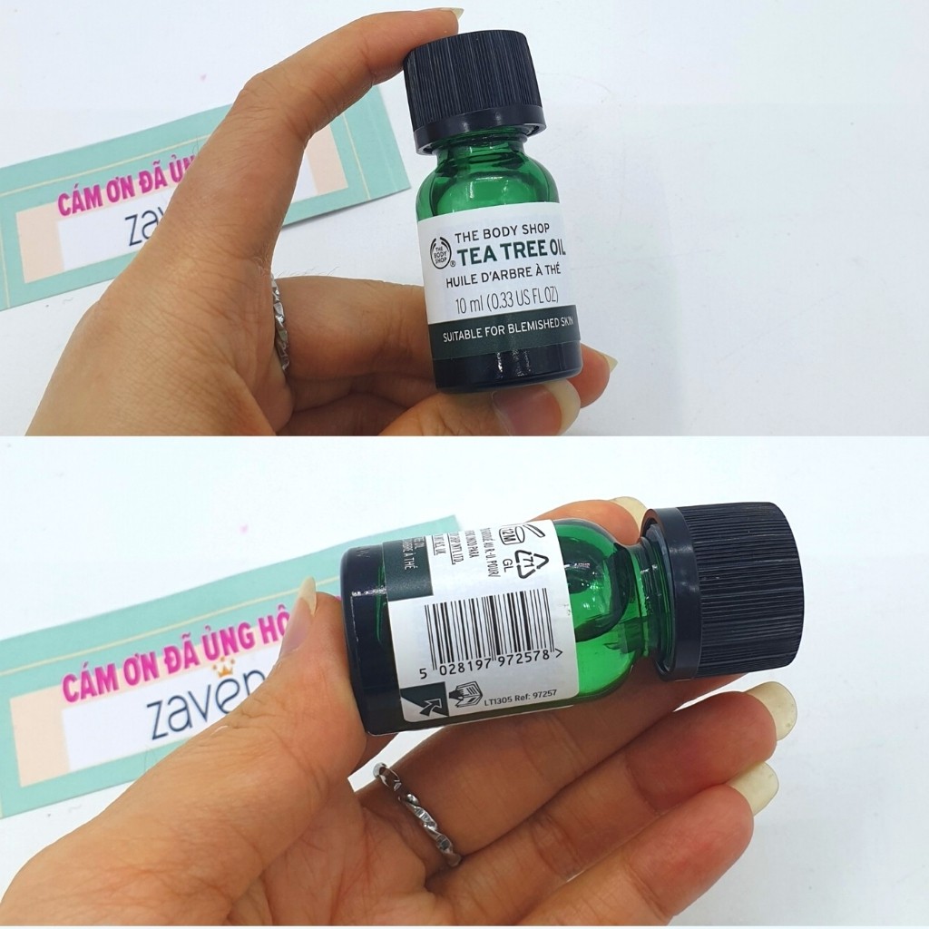 Tinh dầu tràm trà THE BODY SHOP Tea Tree Oil Làm Xẹp Mụn Giảm Viêm Hiệu Quả Sau 1 Đêm (10ml)