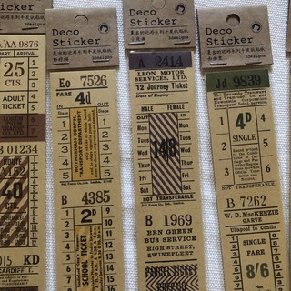 P071 - Ticket sticker - Set 3 miếng sticker dạng vé