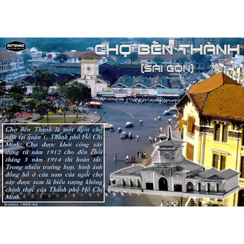 Mô Hình Lắp Ráp 3d Chợ Bến Thành - Việt Nam