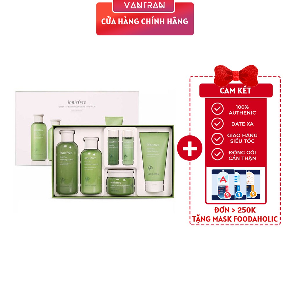 Tách lẻ [Bộ Set 6 Món] Dưỡng Da Innisfree Trà Xanh Balancing EX 2020 Hàn Quốc