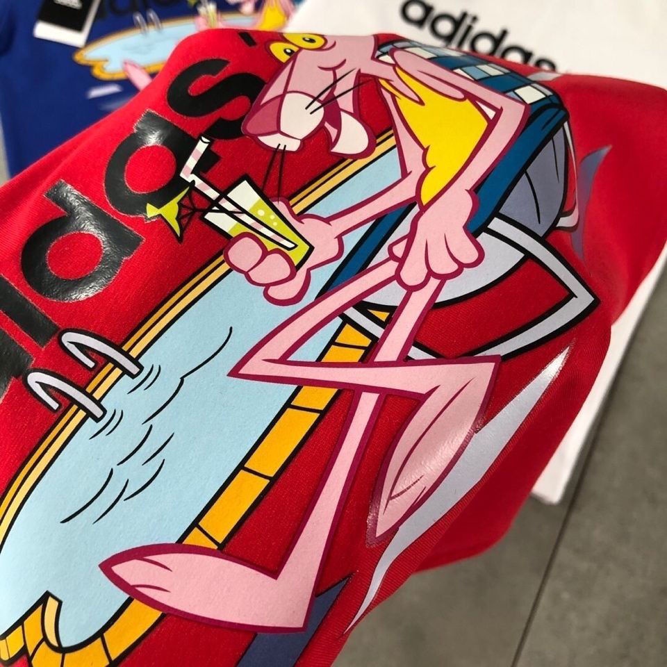 Bộ Quần Áo Thể Thao Adidas Họa Tiết Báo Hồng Cá Tính Cho Bé