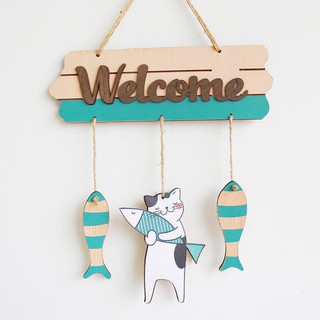 Bảng gỗ decor welcome