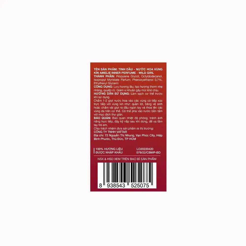 Tinh Dầu Nước Hoa Vùng Kín Amelie Inner Perfume 5ml