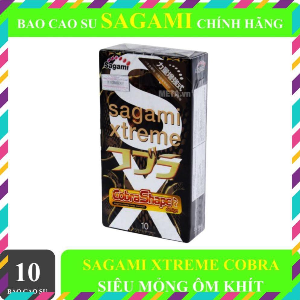 [HÀNG NHẬT CAO CẤP] Bao cao su Siêu mỏng ôm khít Sagami Xtreme cobra shape hộp 10 bcs