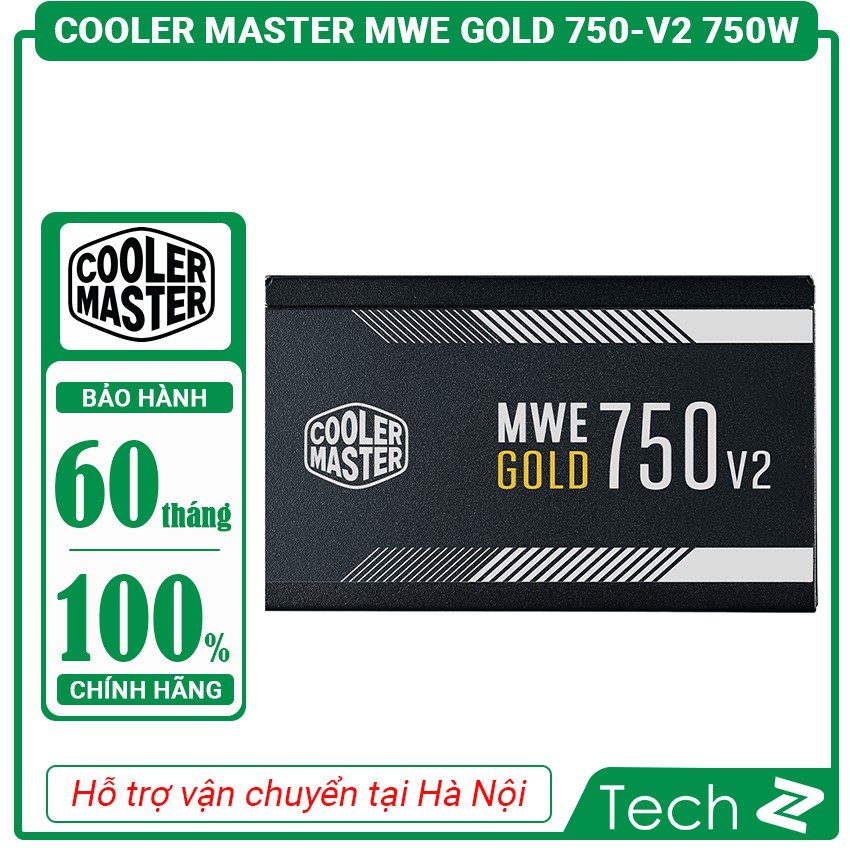 Nguồn máy tính Cooler Master MWE GOLD 750 - V2  750W ( 80 Plus Gold/Màu Đen/Full Modular)