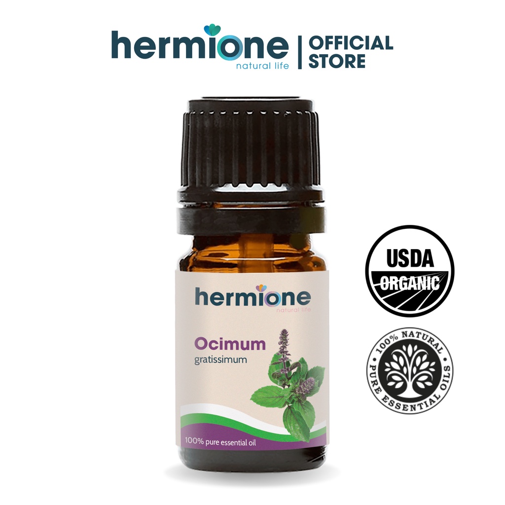 Tinh Dầu Hương Nhu Ocimum Hermione Natural Life, 100% Thiên Nhiên Nguyên Chất, Thơm Dịu Nhẹ, Xông Thơm Phòng, Có COA