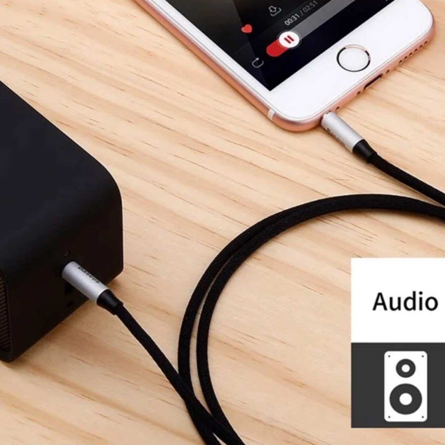 [Mã ELHACE giảm 4% đơn 300K] [Chính Hãng - Sẵn] Dây cáp âm thanh chất lượng cao AUX Audio 3.5 Baseus M30_LV141-New 100%