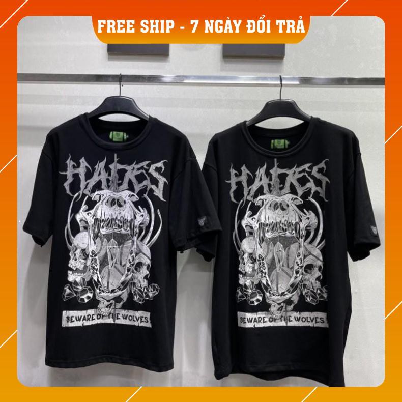 Áo thun tay lỡ form rộng Nam nữ hades skull worlf full tag cotton | BigBuy360 - bigbuy360.vn