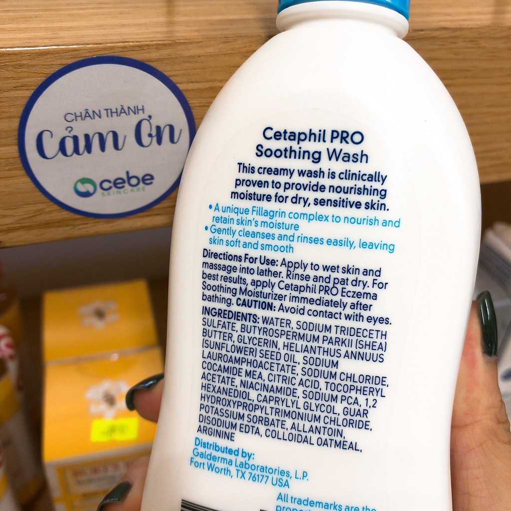 Sữa tắm dưỡng ẩm Cetaphil Pro Dry Skin Soothing Wash (296mL)