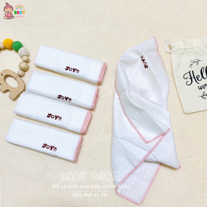 Joyo - Set 5 khăn sữa mềm mịn, thấm hút cho bé