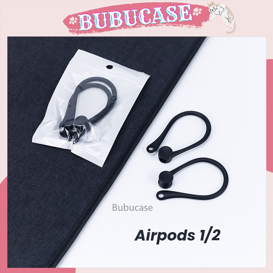 Bộ vòng thể thao cố định AirPods loại treo vành tai  - Chất liệu Silicone mềm, dẻo - Chống rơi cho AirPods 1, 2, 3, Pro